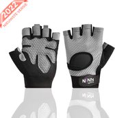 NINN Sports gloves M (Grijs) - fitness handschoenen - Sport handschoenen - Grip Gloves - Fitnesshandschoenen 3 varianten