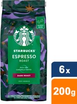 Starbucks Espresso Dark Roast koffie - koffiebonen - 6 zakken à 200 gram