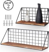 Vitaal – Wandrek set van 2 – 2 stuks- Wandmontage – Woonkamer – Badkamer – Slaapkamer - Keuken