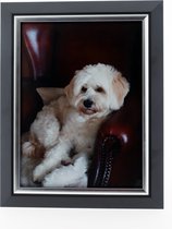AL - Houten Fotolijst - Zwart / Zilver - 30 x 45 cm