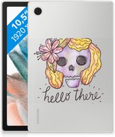 Cover Samsung Galaxy Tab A8 2021 Hoesje met naam Boho Skull met transparant zijkanten