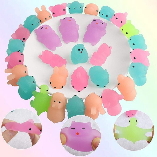 Glow in the dark squishy 20 stuks Squishies Fidget toys Mochies