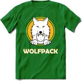 Saitama T-Shirt | Wolfpack Crypto ethereum Heren / Dames | bitcoin munt cadeau - Donker Groen - L