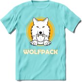 Saitama T-Shirt | Wolfpack Crypto ethereum Heren / Dames | bitcoin munt cadeau - Licht Blauw - L