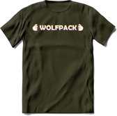 Saitama T-Shirt | Wolfpack Crypto ethereum Heren / Dames | bitcoin munt cadeau - Leger Groen - XL