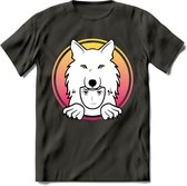 Saitama T-Shirt | Wolfpack Crypto ethereum Heren / Dames | bitcoin munt cadeau - Donker Grijs - 3XL