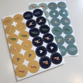 stickers volwassenen - 200 stuks- 32 mm doorsnede