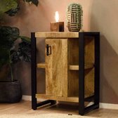 Badkamerkast Daan 60x40x80 cm mangohout en metaal