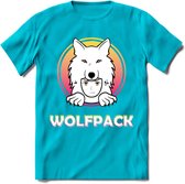 Saitama T-Shirt | Wolfpack Crypto ethereum Heren / Dames | bitcoin munt cadeau - Blauw - S