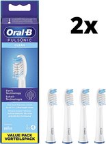 Oral-B Pulsonic Clean Opzetborstel - 2 x 4 stuks - Voordeelverpakking