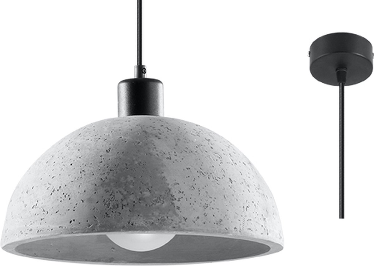 Hanglamp Pablito - Hanglampen - Woonkamer Lamp - E27 - Grijs