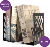 Achaté Metalen Boekensteun Set van 4 - Antislip - Boekenstandaard - Boekenhouder - Boekenrek