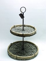 Light Grey Round Cornrope Platestand 33*53cm