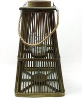 Bamboo Sqr Conic Lantern 47cm