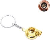 Gouden Turbo Sleutelhanger Goud / Gold - Aluminium