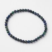 Sattva Rocks | Chrysocolla & Lapis Lazuli 4mm mala edelsteen armband in kado zakje