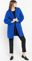 LOLALIZA Halflange jas - Blauw - Maat XL