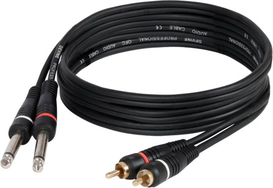 その他 JACK Devine VA3015 2x jack male - 2x RCA male 1.5 meter Tulp naar jack