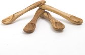 Bowls and Dishes Pure Olive Wood Tapaslepeltjes (set van 4)