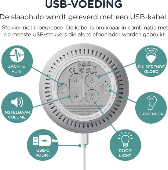 Tommee Tippee Dreammaker - slaaptrainer voor baby's met intelligente CrySensor - nachtlampje met rood licht et roze ruis van Merkloos — afbeelding 2