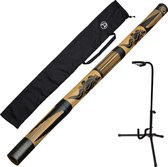 Bamboe didgeridoo 120cm  inclusief bijpassende stabiele didgeridoostandaard. Didgeridoo voor beginners | bekijk de video!