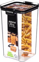 Sistema Voorraaddoos Tritan Vierkant 1.3 L Transparant/Zwart