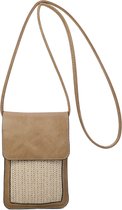 Crossbody- telefoontasje Ines Delaure sable