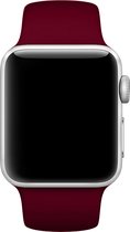 Geschikt voor Apple Watch Sportieve Siliconen Horlogebandje - 42/44/45mm - Rood