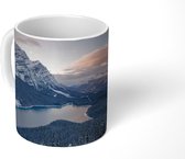 Mok - Uitzicht over het Nationaal park Banff in Canada in de winter - 350 ML - Beker