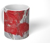 Mok - Koffiemok - Rode gladiolen - Piet Mondriaan - Mokken - 350 ML - Beker - Koffiemokken - Theemok