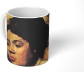 Mok -  een jonge vrouw - Schilderij van Edgar Degas - 350 ML - Beker