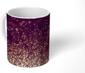 Mok - Koffiemok - Lichte glitters op een onscherpe achtergrond - Mokken - 350 ML - Beker - Koffiemokken - Theemok