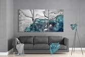 Insigne Glazen Schilderijen - Abstract - Diepte -  3-Delig Mega Glasschilderij -  3x72x46 cm - 4 mm