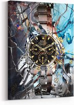 Canvas Experts poster Met ROLEX horloge 80x120CM *ALLEEN POSTER OP 250GR PAPIER* Wanddecoratie | Poster | Wall art | canvas doek |muur decoratie |