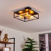 Belanian.nl -  Modern Vintage Top plafondlamp zwart, licht hout, 3-lichtbronnen - Industrieel Plafondlamp - retro Plafondlamp - Scandinavisch Boho-stijl  E27 fitting  Plafondlamp - Hal en  keuken Plafondlamp - slaapkamer en woonkamer Plafondlamp