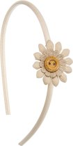 Diadeem met leuke bloem beige