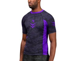 Hayabusa Arrow Ranked Short Sleeve Rashguard - Paars - maat S