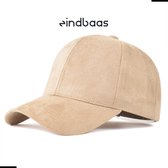 Legend Cap Basic - eindbaas - Suede pet - White Sand - Luxe beige suede pet