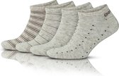 Enkelsokken | Sportsokken | Hardloop sokken | Cadeau voor dames | Biologisch katoen | 4 paar