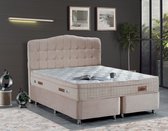 Opberg Boxspring Hawai - taupe - 2persoons Boxspring met opbergruimte 180x200