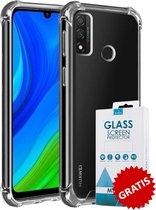 Crystal Backcase Transparant Shockproof Hoesje Huawei P Smart 2020 - Gratis Screen Protector - Telefoonhoesje - Smartphonehoesje