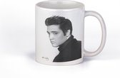 Mok bedrukt foto Elvis Presley | zwart wit afbeelding | cadeaumok voor man of vrouw | beker Rock 'n Roll