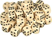 scarlet play | Kubusenset "Casino 50" met 50 stuks in stoffen zak; in standaard formaat voor 6-zijdige kubussen van 16 mm; spelletjes zoals in een casino. Ivoor 19 mm
