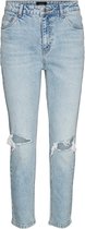 Vero Moda VMBRENDA HR STR ANKLE DESTROY J GU3145 dames Light Blue Denim - maat 28 X L32