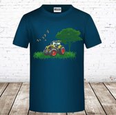 Trekker shirt Claas Petrol -James & Nicholson-98/104-t-shirts jongens