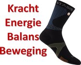 NEURO SOCKS SPORTSOKKEN ATHLETIC CREW kleur ZWART maat LARGE 43-46