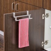 Wenko Dubbele handdoekrek keukenkast - Zilver - Ophangen zonder boren