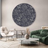 Muurcirkel Midnight Floral ³ - Plexiglas - ⌀80 - Meerdere Afmetingen & Prijzen