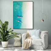 Poster Beach Boats - Dibond - Meerdere Afmetingen & Prijzen | Wanddecoratie - Interieur - Art - Wonen - Schilderij - Kunst