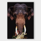 Poster Asian Elephant - Dibond - Meerdere Afmetingen & Prijzen | Wanddecoratie - Interieur - Art - Wonen - Schilderij - Kunst